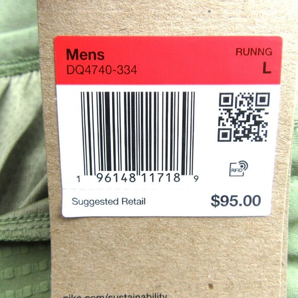 Nike Phenom Knit Running Gym Pants Men's Size Large Green NEW - Picture 12 of 13